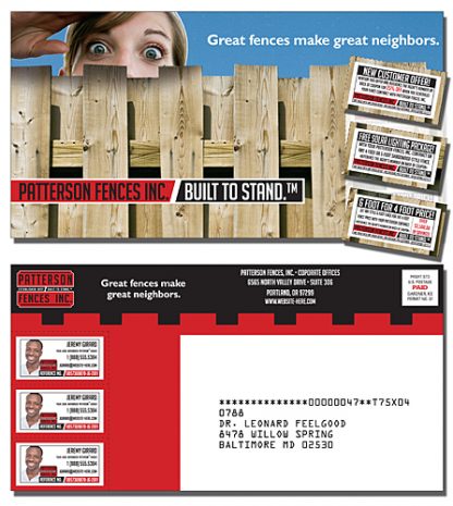 Laminated Postcard with 3 Perforated Coupons 10.5x5.5 Square Corners-923