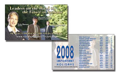 Political Laminated Business Card - 3.5x2 2-Sided-1040