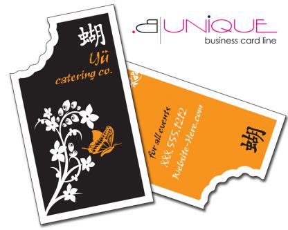 Paper Business Card - B. Unique Shape 3.5x2 UV Coated 1S-1176