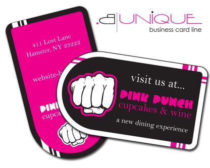 Paper Business Card - B. Unique Shape 3.5x2 UV Coated 1S-1178
