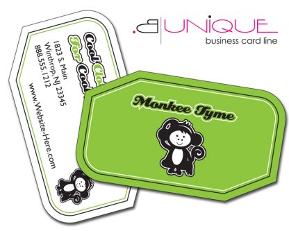 Paper Business Card - B. Unique Shape 3.5x2 UV Coated 1S-1179