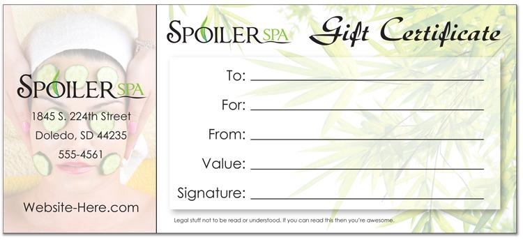 Gift Certificate - 4x9-1197 Gift Certificate - 4x9-1197