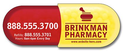 Pill Shape Magnet - 1.875x5.125-123