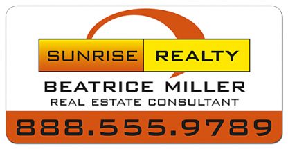 Real Estate Magnetic Car Signs - 24x12 Round Corners-287