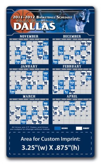 One Day Ship Magnet Sport Schedule - 3.5x6 Baseball Round Corners-0
