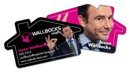 Paper House Shape Business Card - B. Unique Shape 3.5x2 UV Coated 1S-1760